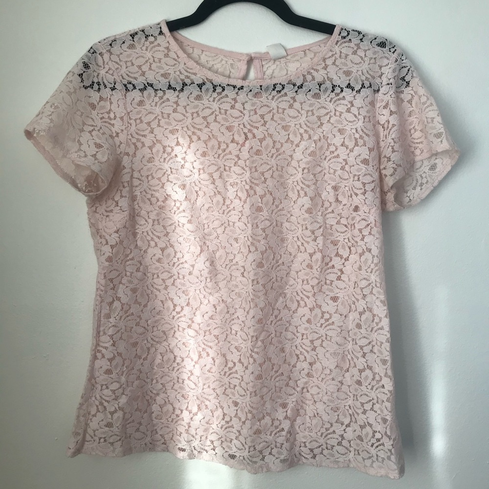 Old Navy Pink Lace Top